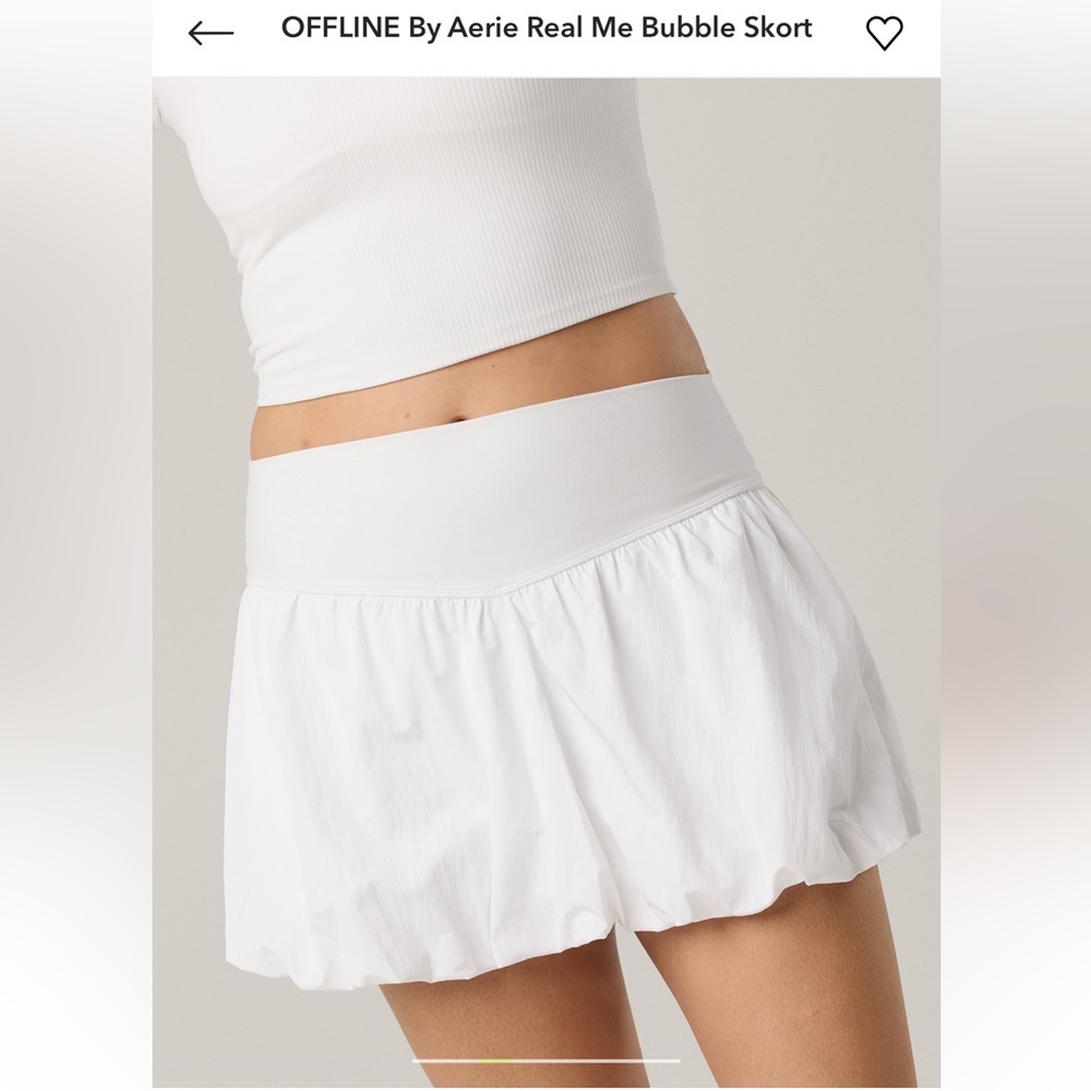 OFFLINE BY AERIE Real Me White Bubble Skort - Small - Picture 3 of 13